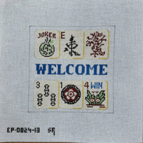 Susan Roberts Needlepoint Mah Jongg Welcome EP0824-18
