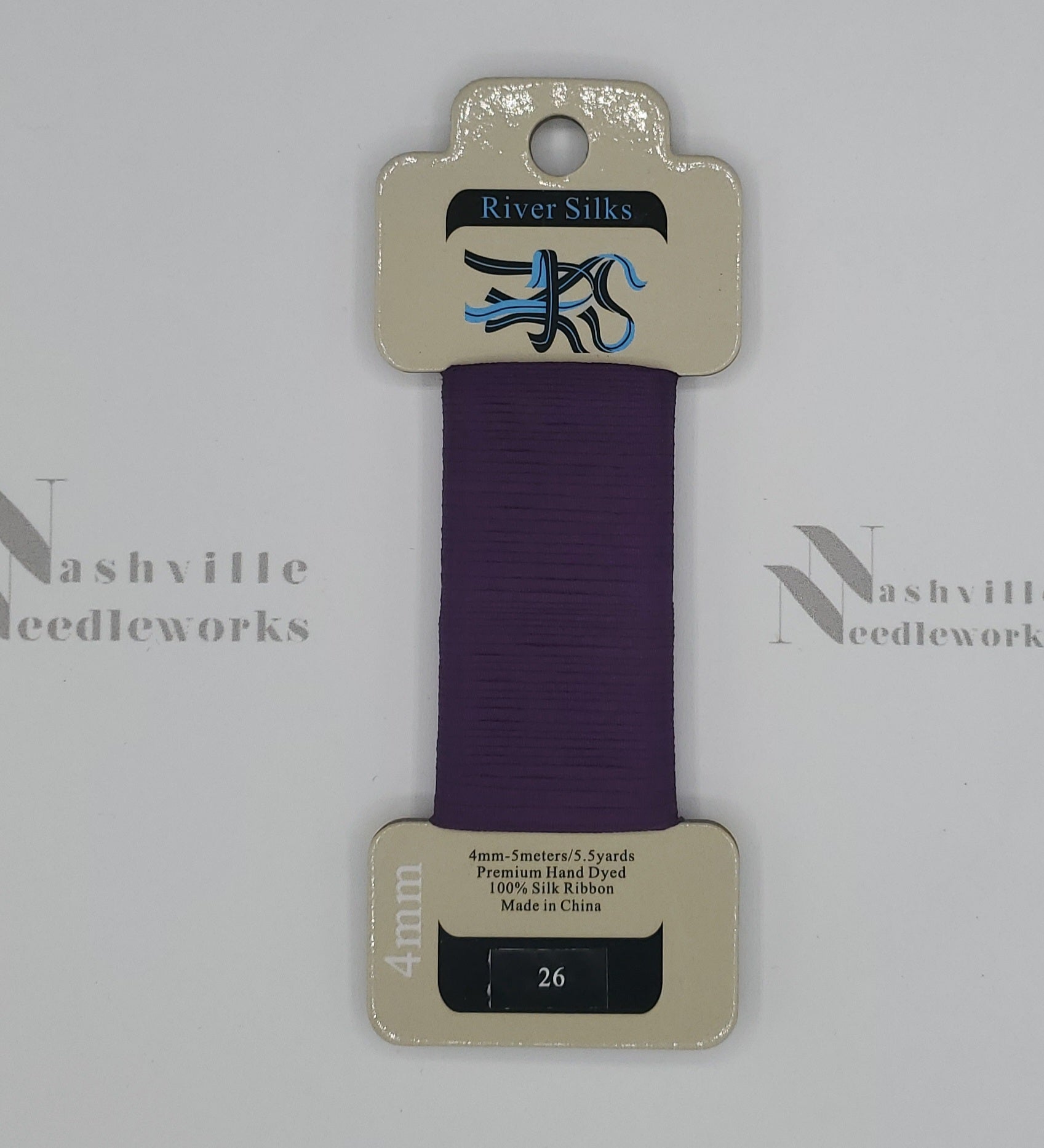 Imperial Purple Silk Ribbon - 26