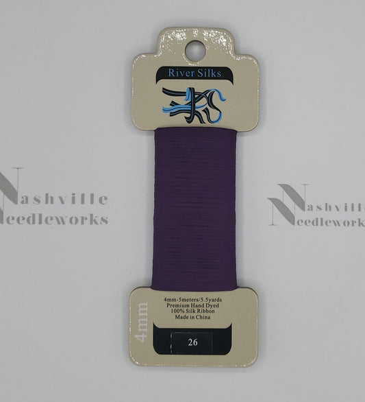 Imperial Purple Silk Ribbon - 26