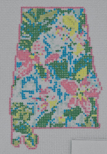 Needlepoint by Laura for Blue Waters Designs BW2182NBL 
State Palm Alabama