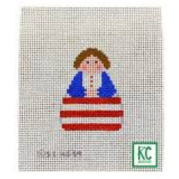 KCN Designs SI165-59 Red White Stripe with Blue Angel