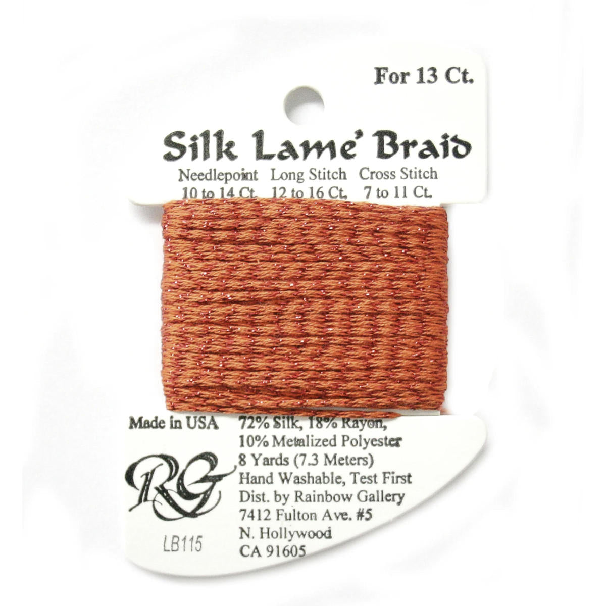 Silk Lame 13 - LB115 Red Orange