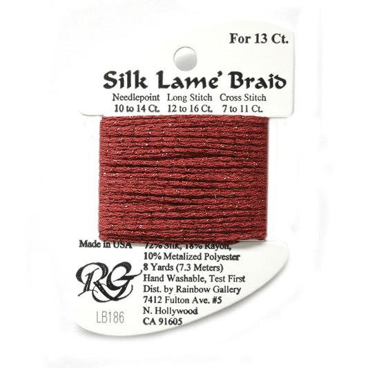 Silk Lame 13 - LB186 Fiery Red