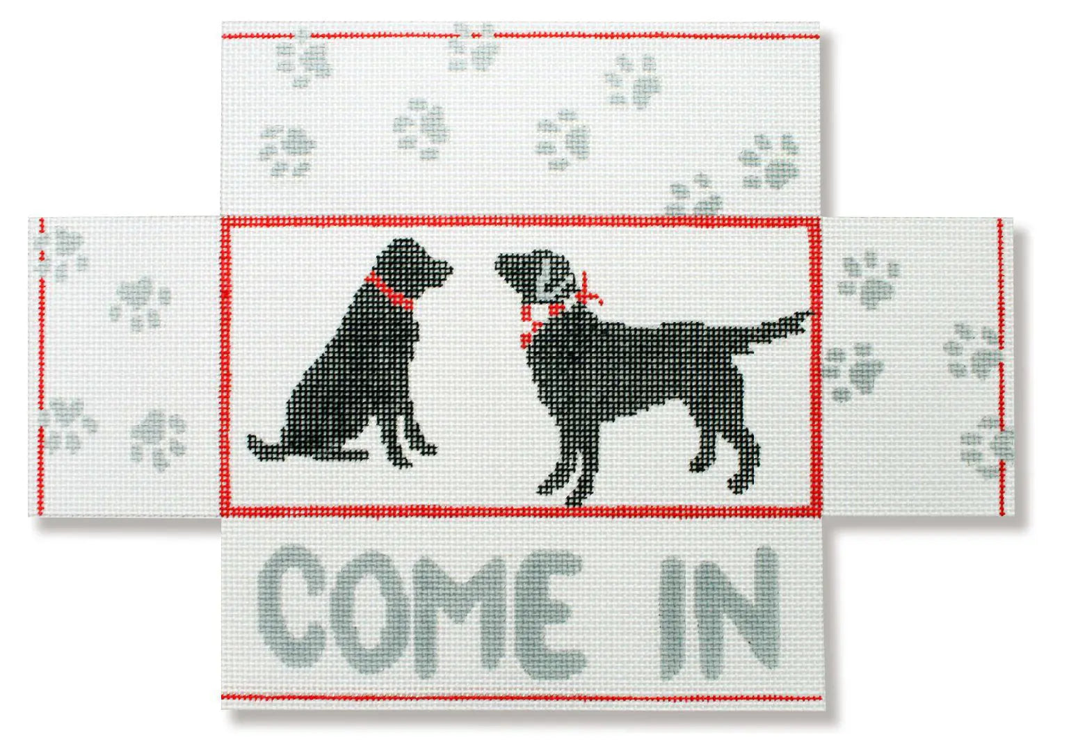 CBK Needlepoint Collections Laura Megroz Black Lab Brick Cover LM-BC01