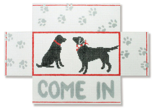 CBK Needlepoint Collections Laura Megroz Black Lab Brick Cover LM-BC01