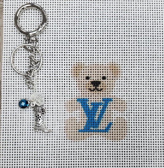 Alice Peterson TF-3 Bear Bag Tag - Louis Vuitton - Teal Canvas and bag attachment set.& Attachments vary.