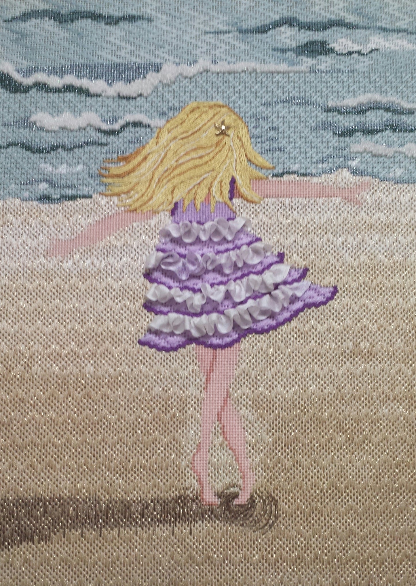 Girl Twirling on the Beach