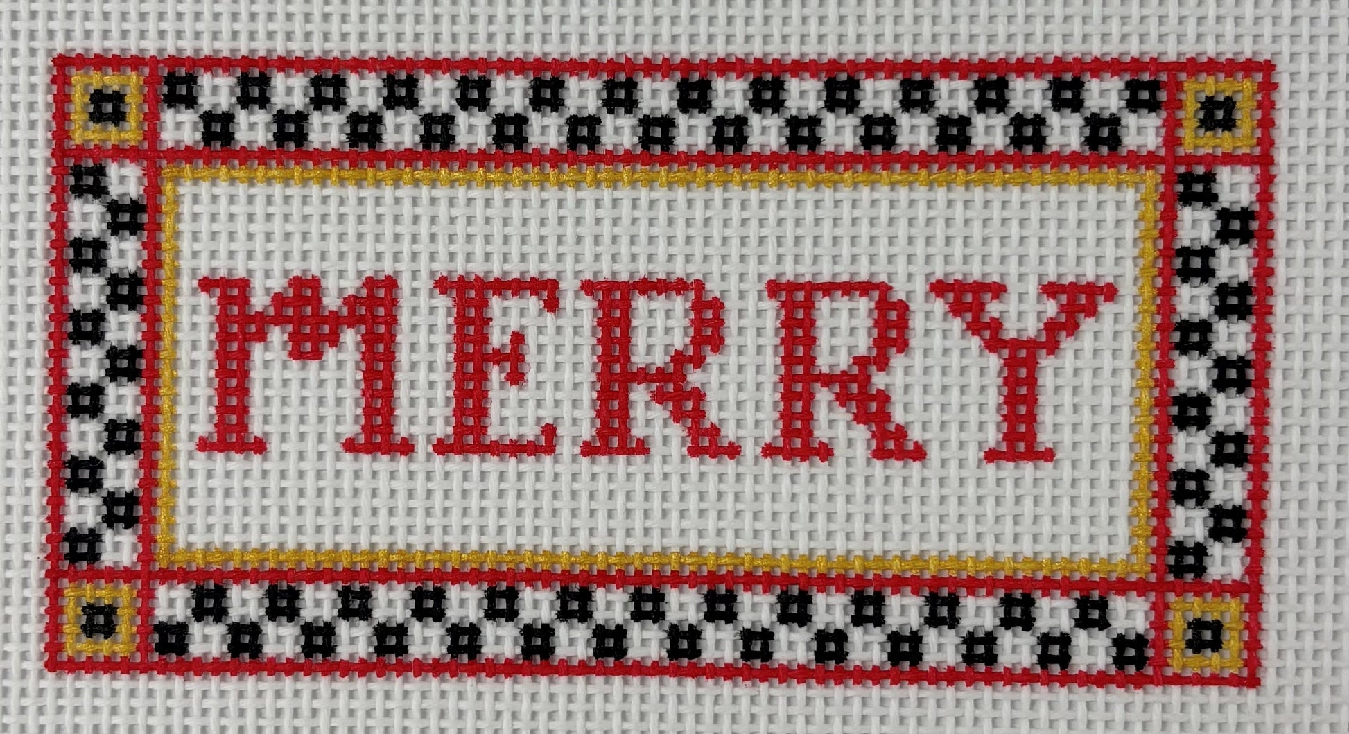 Mopsey Designs Needlepoint
Checkered Merry 
MD.GHN-58.01