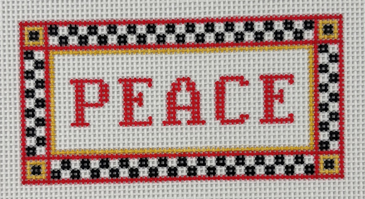 Mopsey Designs Needlepoint
Checkered Peace 
MD.GHN-58.04
