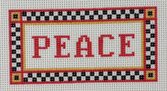 Mopsey Designs Needlepoint
Checkered Peace 
MD.GHN-58.04