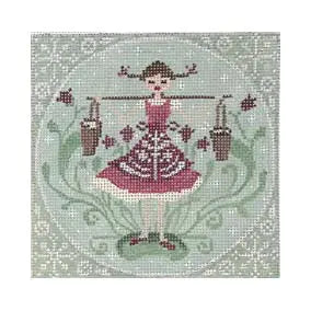 CBK Needlepoint Maja Lindberg Maids-A-Milking ML-XO 08