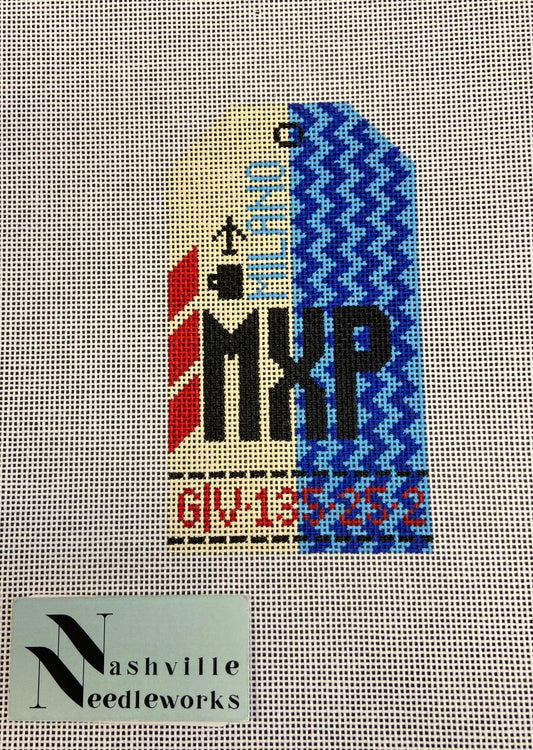 Hedgehog Needlepoint HH-MXP Milan MXP Luggage Tag