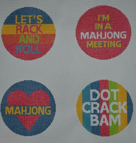 NeedlePaint 92278 Mahjong Coasters /4 Piece Set