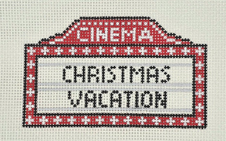 Needlepoint by Laura for Blue Water Designs BW2127NBL Marquee Christmas Vacation
