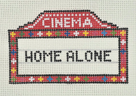 Needlepoint by Laura for Blue Water Designs BW2132NBL Marquee Home Alone