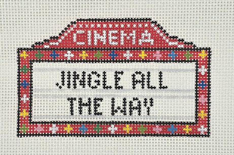 Needlepoint by Laura for Blue Water Designs BW2306NBL Marquee Jingle All the Way