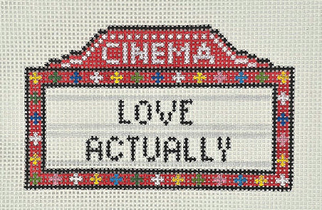 Needlepoint by Laura for Blue Water Designs BW2199NBL Marquee Love Actually