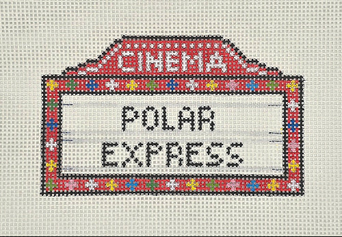 Needlepoint by Laura for Blue Water Designs BW2135NBL Marquee Polar Express