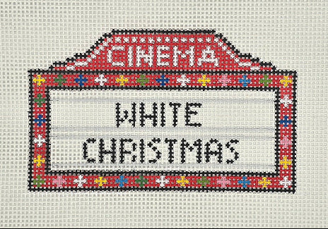Needlepoint by Laura for Blue Water Designs BW2137NBL Marquee White Christmas