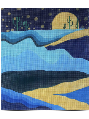 Moonset Desert