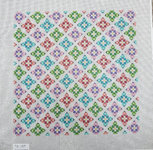 CanvasWorks Traditions PO157 Pastel Flower Pillow