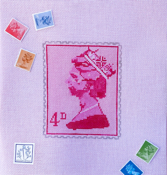 SS042 (TS) Queen Elizabeth Stamp Pink