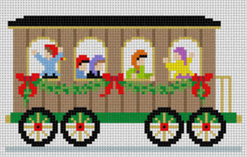 Susan Roberts Needlepoint Holdings 5884 NP Express Elves