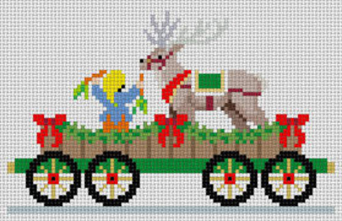 Susan Roberts Needlepoint Holdings 
5883 NP Express Reindeer