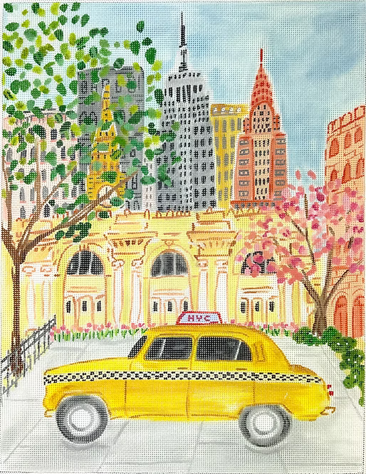Kate Dickerson Needlepoint Collections 
LB-PL-17 New York City Yellow Cab