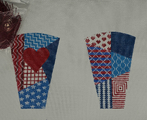 Chris Lewis Distributing WG11071 
Old Glory Scissors Case/ 2 Sided With Free Tassel