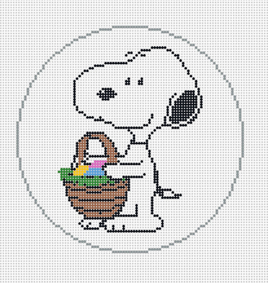 PEANUTS Easter - Snoopy with Easter Basket Round