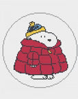 PEANUTS Winter - Snoopy in Puffer Coat Canvas Officially Needlepoint 
SKU:  Winter3