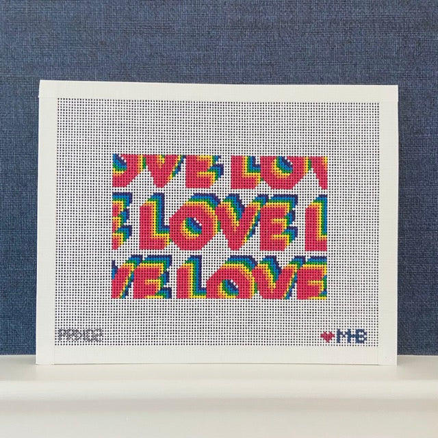 LOVE RAINBOW BLOCK ACRYLIC CLUTCH INSERT (TS)