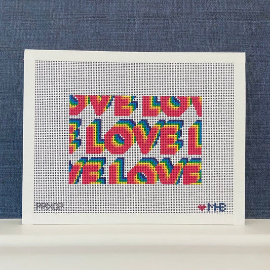 LOVE RAINBOW BLOCK ACRYLIC CLUTCH INSERT (TS)