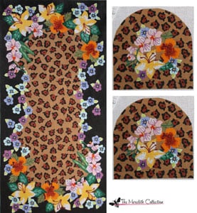 PS-332m (TS) - Leopard Skins w/Orchids & Lilies