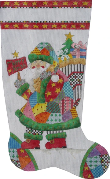 Patchwork Too Santa  Stocking ST-114 (TS)