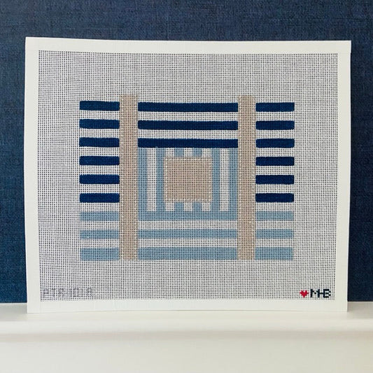 MULTI STRIPE TOTE (NAVY SKY) (TS)