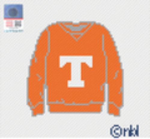 Needlepoint By Laura Tennessee Sweatshirt Tennessee Sweatshirt Orange and White