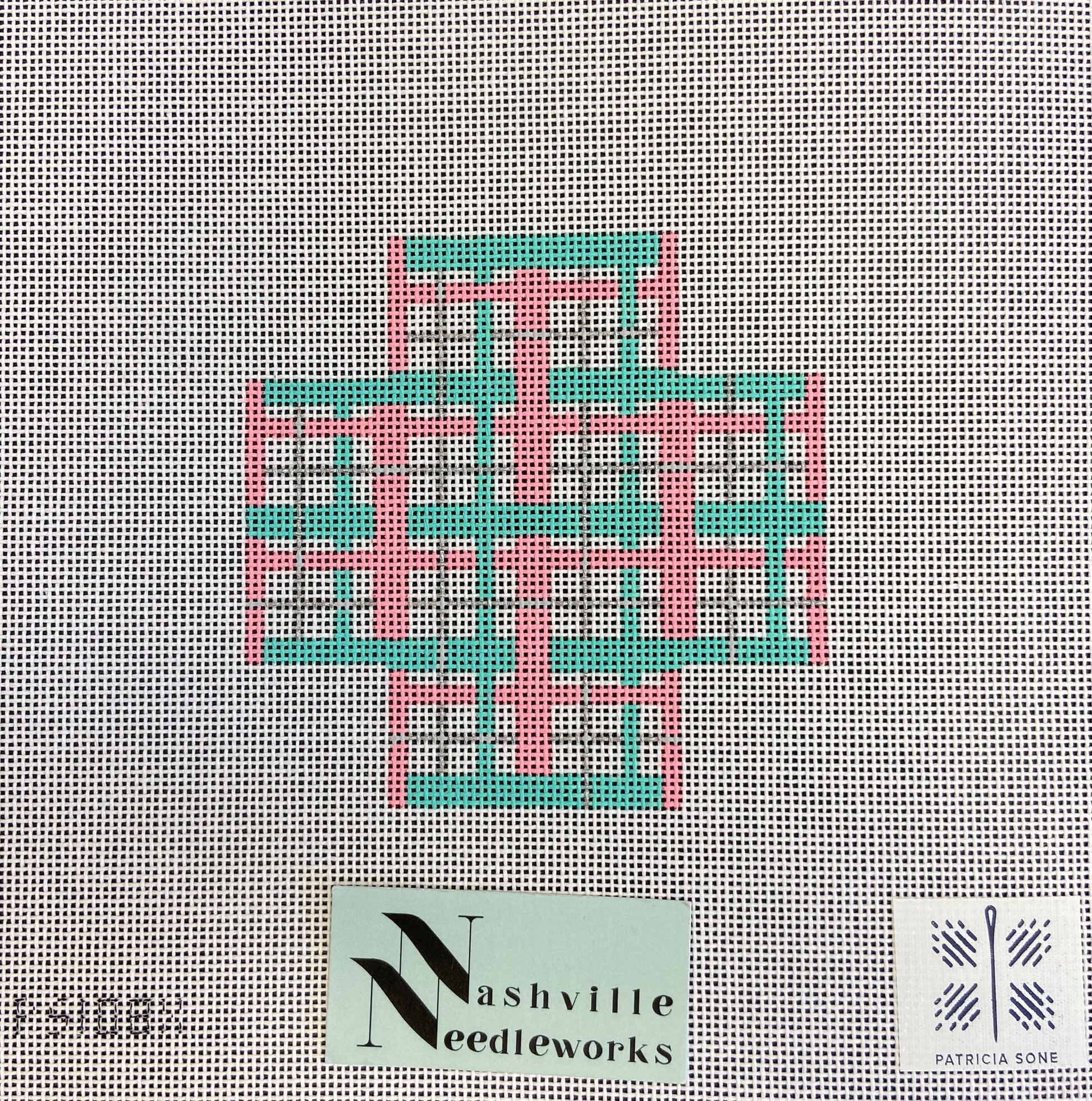 Patricia Sone 108-X Pink &amp; Aqua Plaid 3-D Package