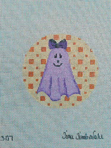 Tina Timberlake TT3507 Purple Ghost With Bow Ornament