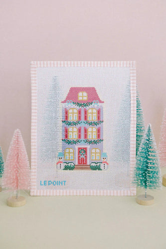 Le Point Studio LP Purple row House 
Christmas Village Purple Row House