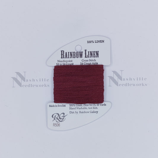 Rainbow Linen - R506 Red Plum