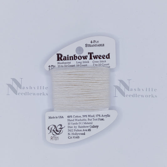 Rainbow Tweed - RT01 Ecru