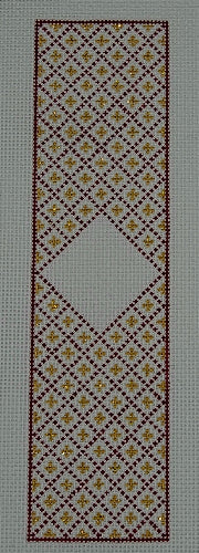 Chris Lewis Distributing Wg11757 Red And Gold Diamond Monogram Bookmark