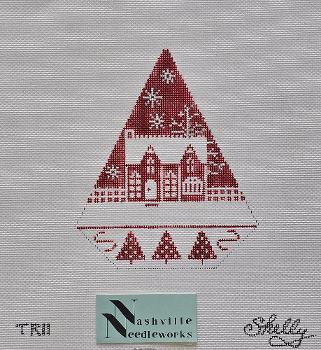 Shelly Tribbey Designs TR11 Red & White Christmas Triangle