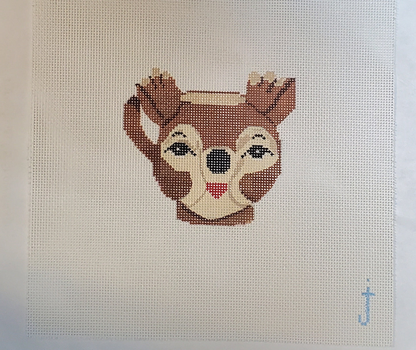 Jessica Tongel Designs Reindeer Mug 
18 Count Canvas