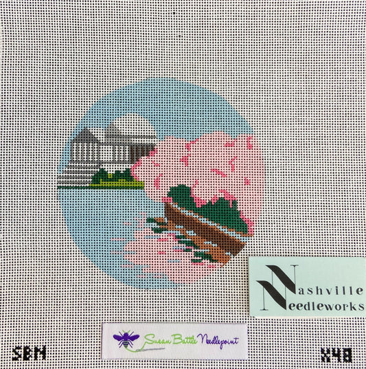 Susan Battle Needlepoint Jefferson Memorial SBN-X48