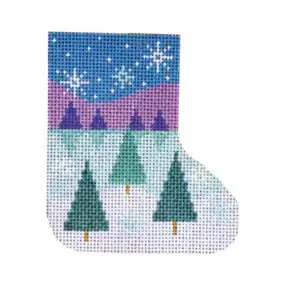CBK Needlepoint Collections Shelly Tribbey ST-SK25 Mini Skate-Snow Scene