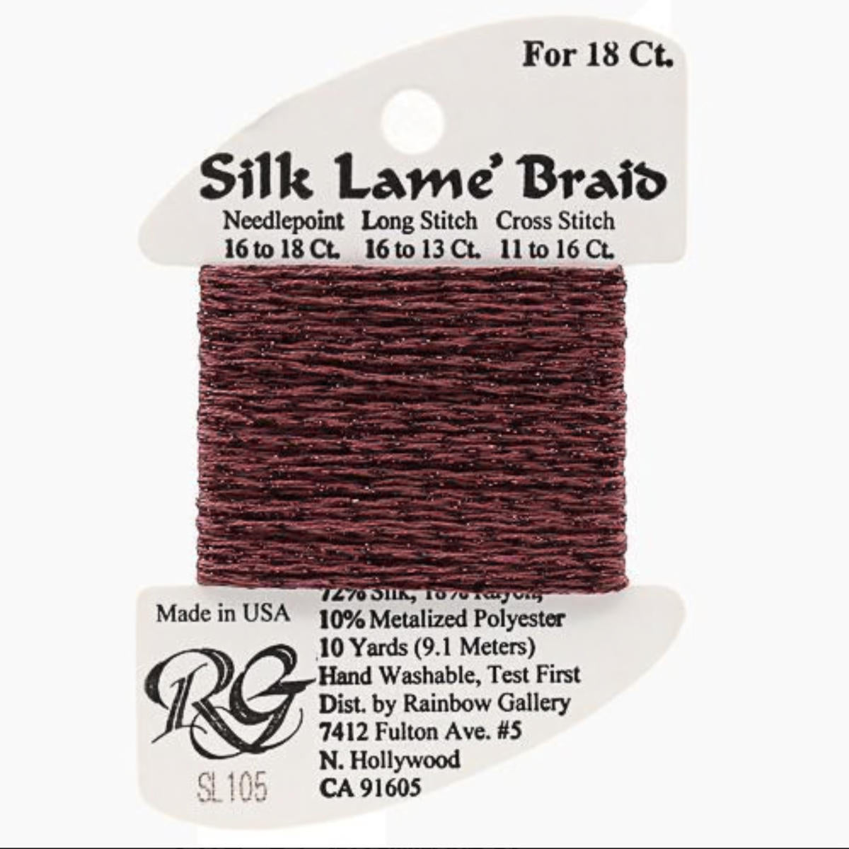 Silk Lame 18 - SL105 Wine