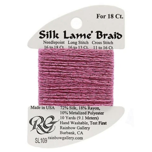 Silk Lame 18 - SL109 Med Raspberry